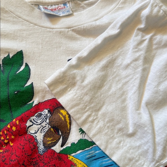 90’s Bahamas Parrot Single Stitch Vintage T-Shirt - Picture 4 of 8